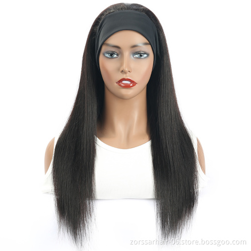 Wholesale Headband Wig Human Hair For Black Women,Remy Human Hair Headband Wig,Headband Kinky Ponytail Human Hair Wig